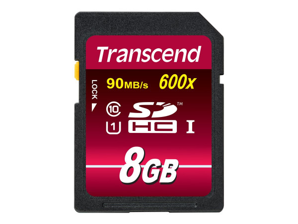 8 GB SDHC TRANSCEND Class 10 UHS-I Card (TS8GSDHC10U1) retai