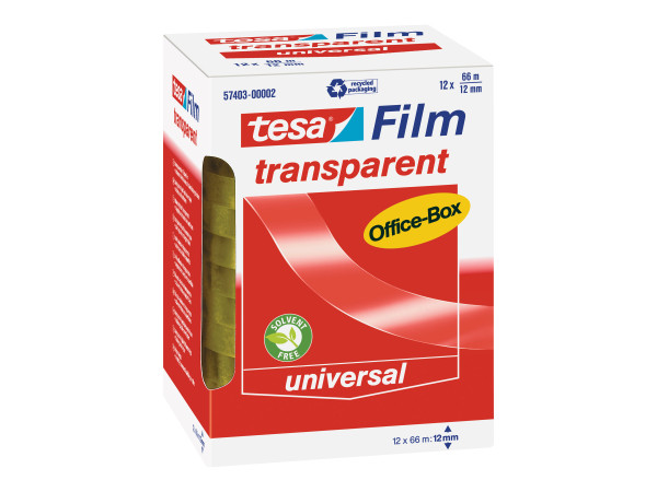 TESA tesa transparent 12R Office Box 66mx12mm | 12 Rollen