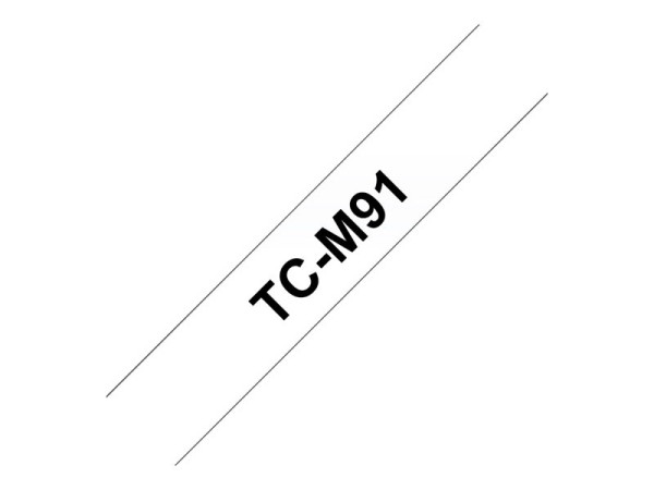 Brother Schriftband TC-M91 9 mm, schwarz auf transparent