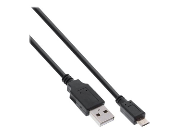 InLine Micro-USB 2.0 Schnellladekabel, Micro-B schwarz, 0,3