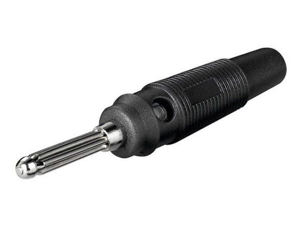 Goobay WE 1093 B Bananen-Laborstecker schwarz mit Querloch 4