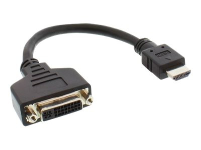 Inline HDMI-DVI Adapterkabel, HDMI Stecker auf DVI Buchse,