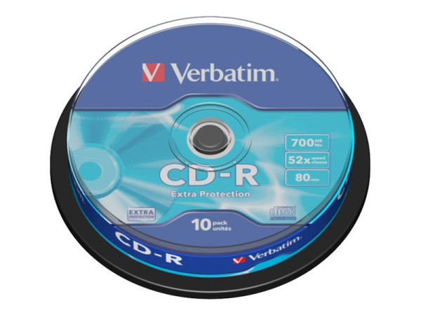 Speichermedien Verbatim CD-R 80 Min / 700 MB, 10er Pack,