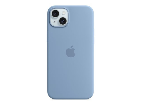 Apple Silikon Case mit MagSafe (hellblau, iPhone 15 Plus)