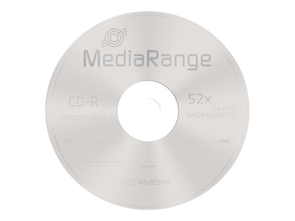 CD-R MediaRange 700MB 100pcs Spindel 52x