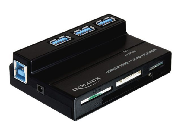 IT Produkte DeLOCK USB 3.0 Card Reader All in 1 + 3 Port