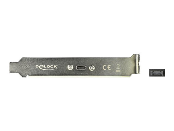 DeLOCK Slotblech 1x USB 3.1 Gen2 C schwarz, 50cm