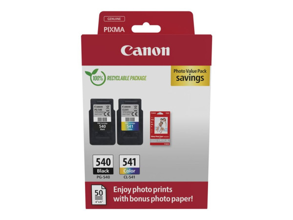 Canon Tinte Photo Value Pack PG-540/CL-541 (inkl. 50 Blatt