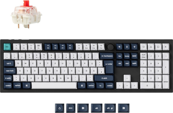 Keychron Q6 Max (schwarz/mehrfarbig, DE-Layout, Gateron