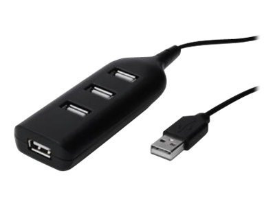 USB-HUB DIGITUS 4-Port, USB2.0, extern, schwarz