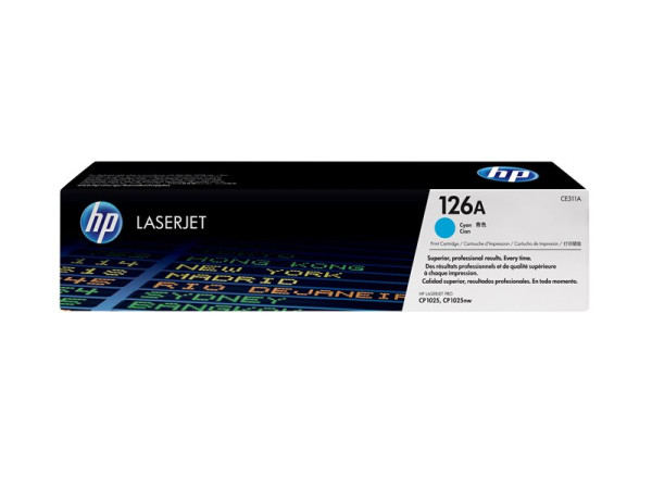 HP CE311A|126 A Toner cyan, 1.000 Seiten ISO/IEC 19798 für