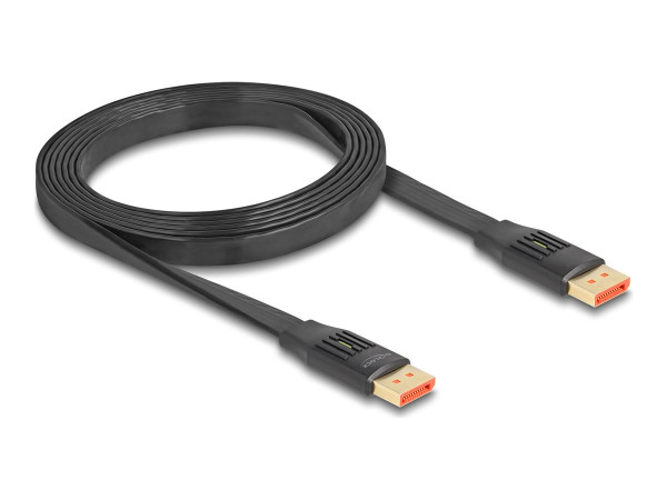 DeLOCK DisplayPort Flachbandkabel 8K 60Hz (schwarz, 2