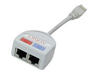 Lindy Port Doubler UTP grau, 2x Fast Ethernet 10/100