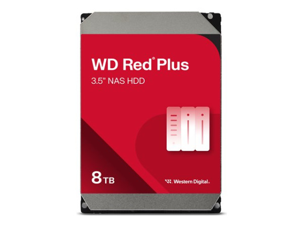 Western Digital Red Plus NAS-Festplatte 8 TB (SATA 6 Gb/s,