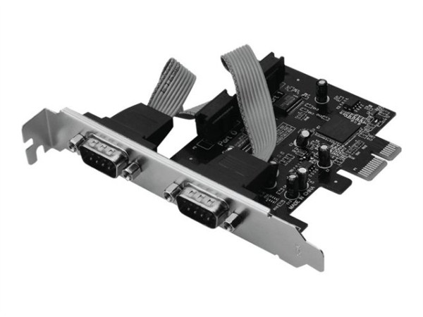 PCI Expr Card DIGITUS 2x D-Sub9 seriell Ports + LowProfile