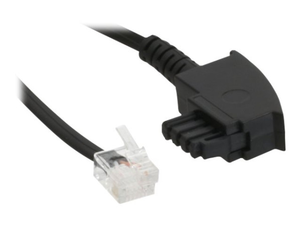 InLine® TAE-F Kabel für DSL Splitter, TAE-F Stecker an