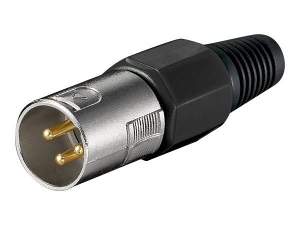 Goobay XLR 188 SB SCHWARZ 3 POL. Mikrofonstecker, 3-polig,