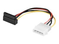 Stromkabel 5,25 4-pol -> SATA 15-pol St/Winkelstecker 0,13m