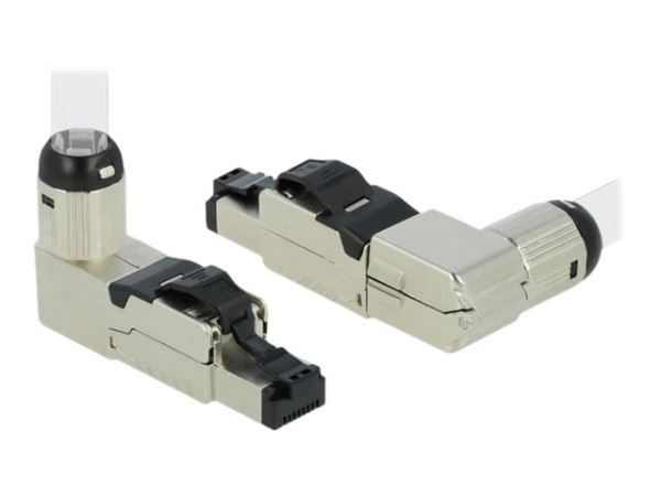 DeLOCK RJ45 Cat.6A Metall gewinkelt |