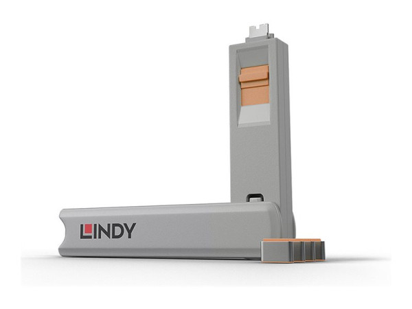 Lindy Lin USB-C Port Schloss or orange