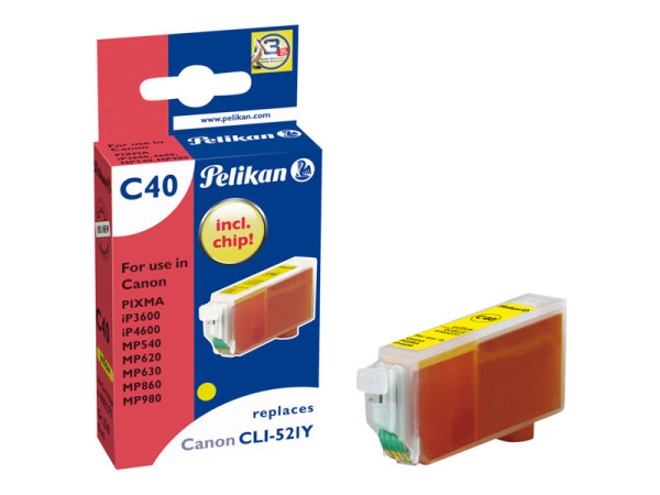 Patrone Canon Pelikan CLI521 y comp. Gelb