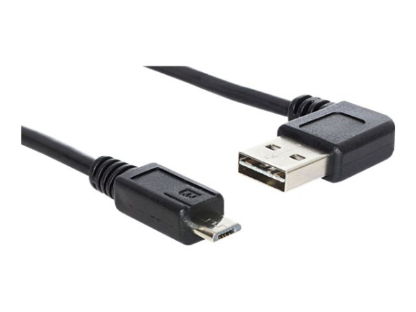 USB Kabel Delock A -> micro B St/St 3.00m 90°gew. Easy USB s