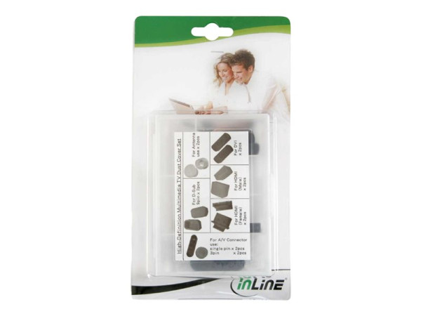 InLineÂ® Staubschutz-Set, fÃ¼r Multimedia (HDMI, DVI, Cinch,