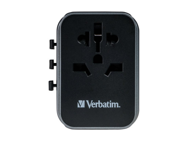 Verbatim Universal-Reiseadapter UTA-03 (schwarz/silber, 2x