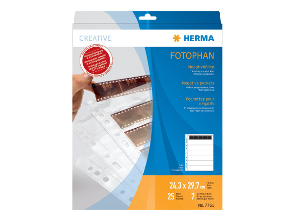 HERMA Negativh?llen transparent f?r 7 x 5 Streifen 25 St.