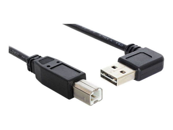 USB Kabel Delock A -> B St/St 3.00m 90°gew. sw Easy USB