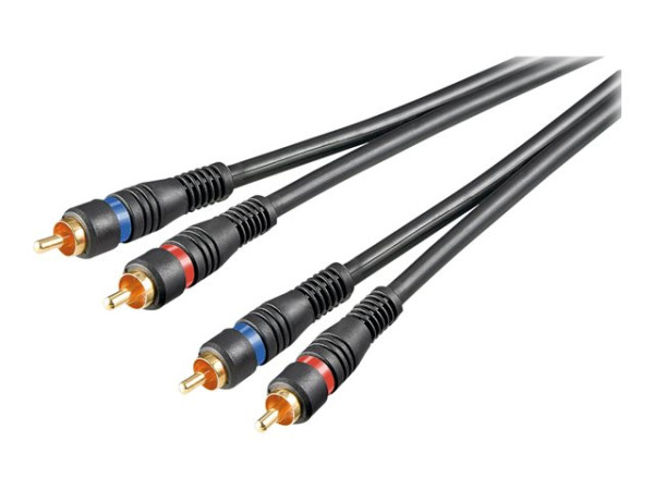 Audiokabel 2x Cinch -> 2x Cinch St/St 2,00m OFC Kabel