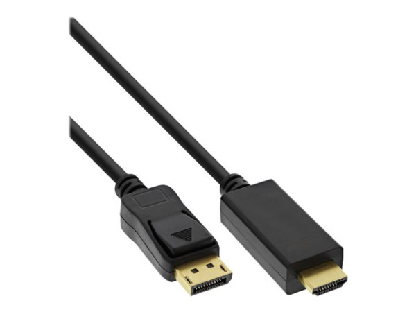 InLine DisplayPort zu HDMI Konverter Kabel, 4K/60Hz, schwarz