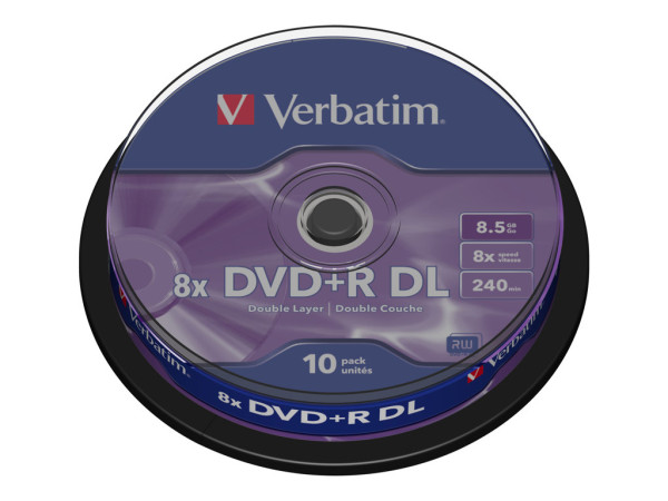 DVD+R DL 8.5GB Verbatim 10er Spindel 8x