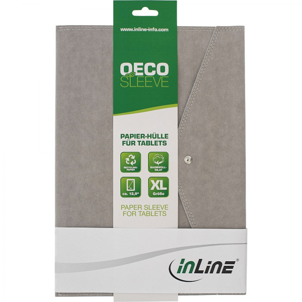 InLine OEcoSleeve XL, Papiersleeve für Tablets bis 12,9"