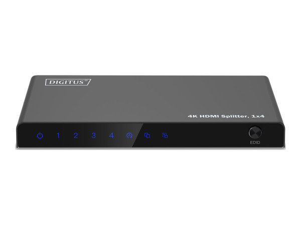 Digitus 4K HDMI Splitter, 1x4 (schwarz, mit Downscaler)