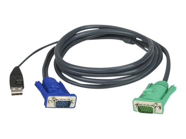 Netzwerktechnik - KVM-Switches - Kabel 3 m VGA, USB, SPHD