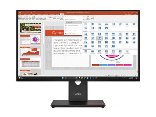 Lenovo ThinkVision T27-40 (68.6 cm (27 Zoll), schwarz,