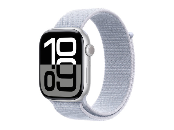 Apple Watch Series 10 (silber, Aluminium, 46 mm, Sport Loop