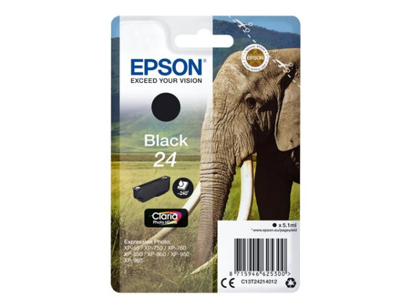 Epson Tinte BK C13T24214012 Claria Photo HD