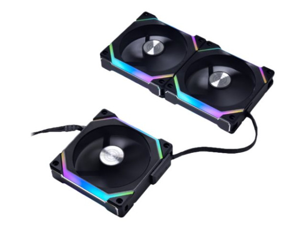 Lian Li Uni Fan SL120V2 RGB, schwarz, 3er-Pack, LED, 120mm