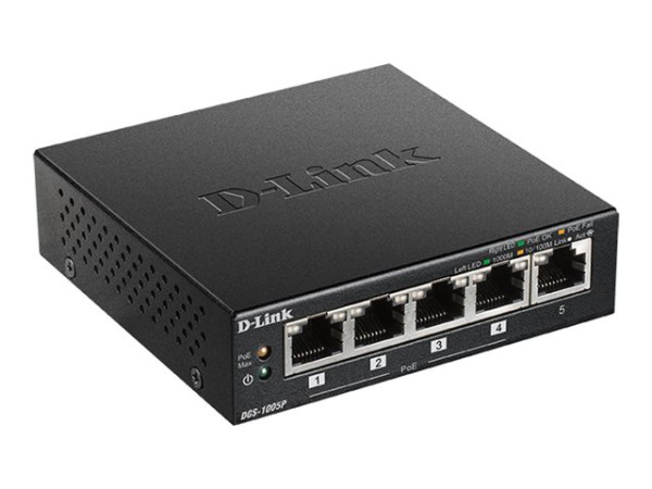 D-Link DGS-1005P PoE+/GE/UNM/05 | 5x PoE+,