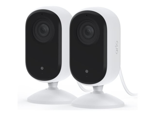 Arlo Essential 2K Indoor Kamera (weiß/schwarz, 2er, Set,