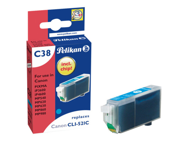 Patrone Canon Pelikan CLI521 c comp. cyan