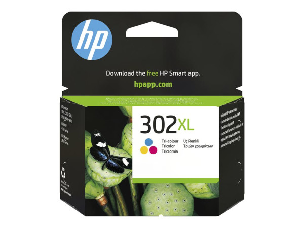 HP Tinte dreifarbig Nr. 302XL (F6U67AE)