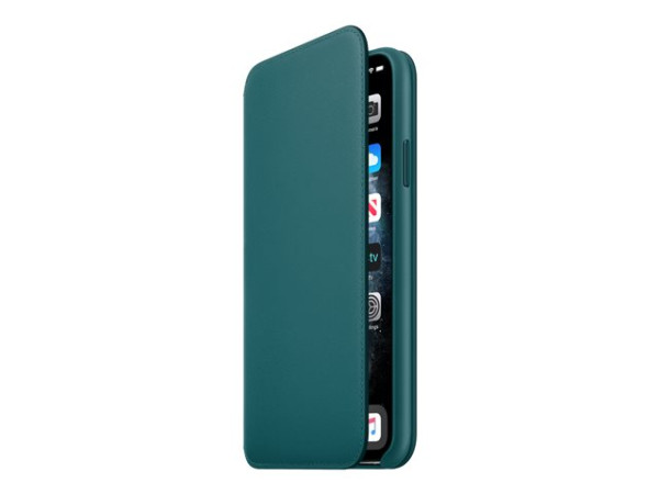 Apple Leder Folio iPhone 11 Pro Max bu | pfauenblau