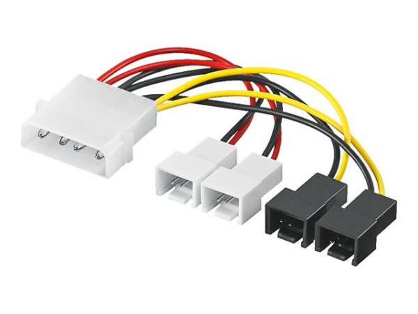 Kabel Strom Adapter 4pin Molex -> 2x 3pol 5V & 2x 3pol 12