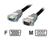 VGA-Verl. Equip D-Sub15 -> D-Sub15 St/Bu 3,00m HQ schwarz
