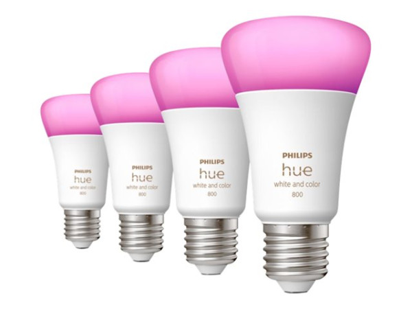Philips Hue Phil Hue E27 Viererpack 4x570lm 60W White&Col.