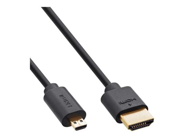 InLine Slim Ultra High Speed HDMI Kabel A St./D St. 2m