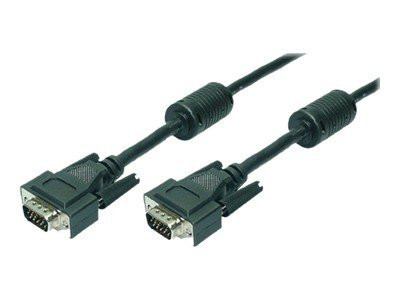 LogiLink VGA Cable 2xST black 2x Ferrit Core 10M